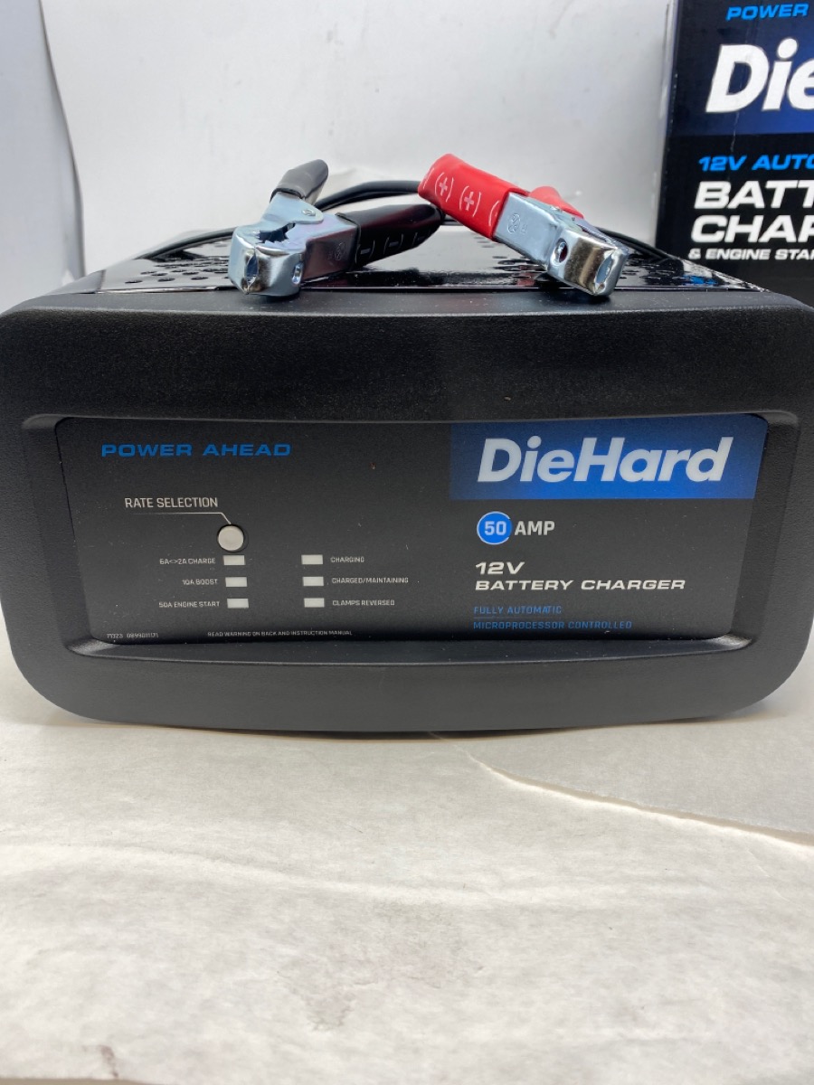 DIEHARD 12V BATTERY CHARGER & ENGINE STARTER 50AMP 10 AMP BOOST (ALDJC