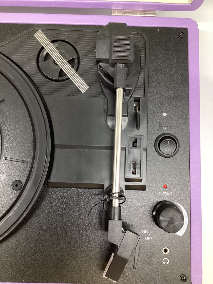 Musitrend Vinyl Record Player Bluetooth Turntable 3 Speed LP Recording