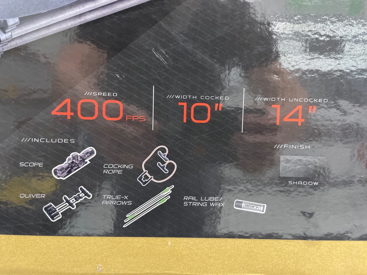 Bear X Intense CD Ready to Shoot Crossbow Package with Scope, Quiver