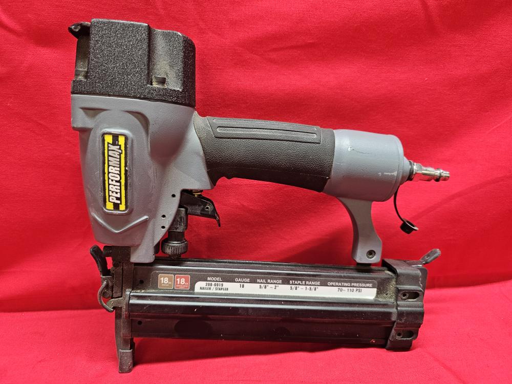 Performax Pneumatic 18Gauge Brad Nailer/Stapler Very Good Buya