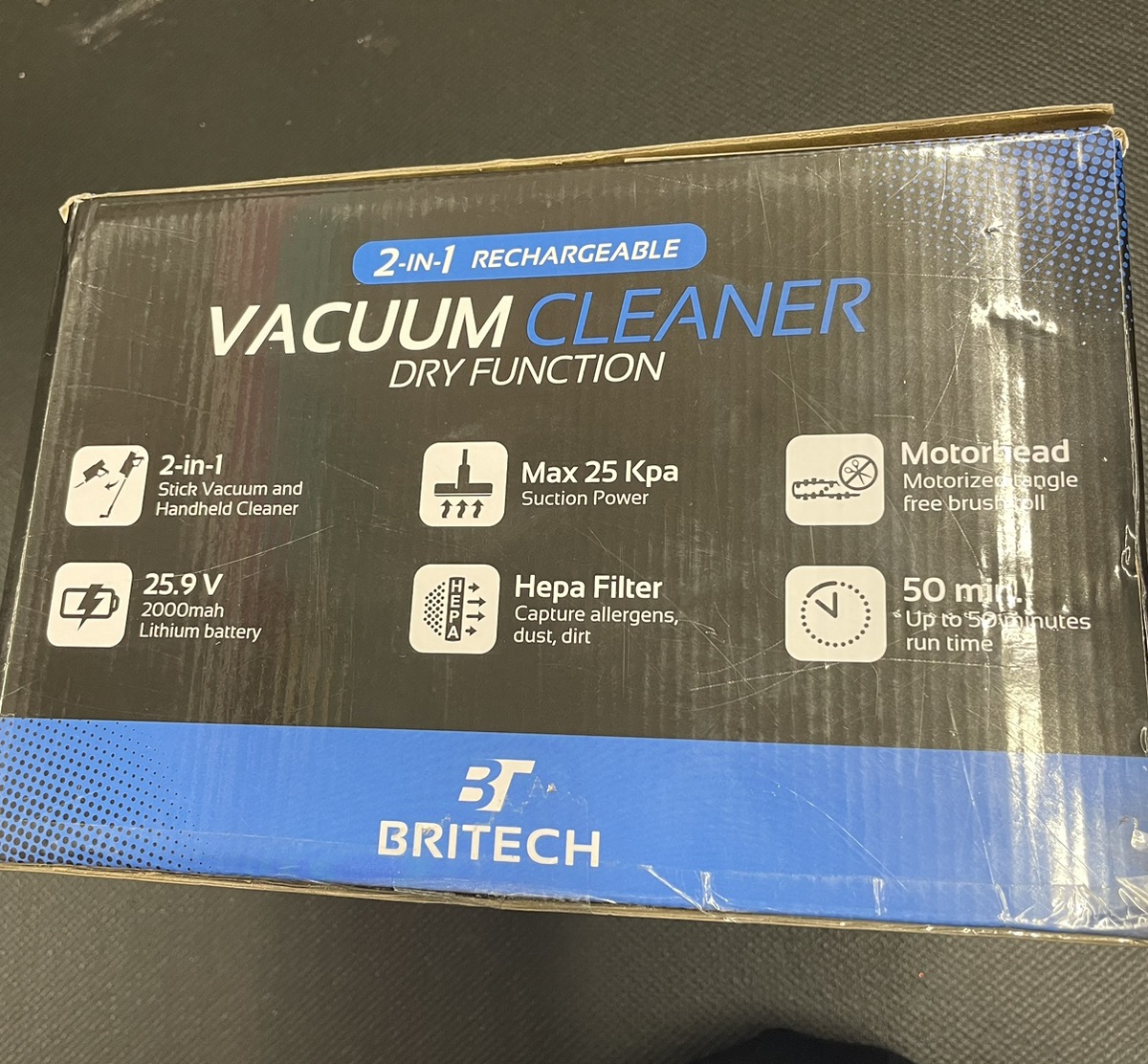 BRITECH BRSV300 CORDLESS CANISTER VACUUM NIB Like New Buya