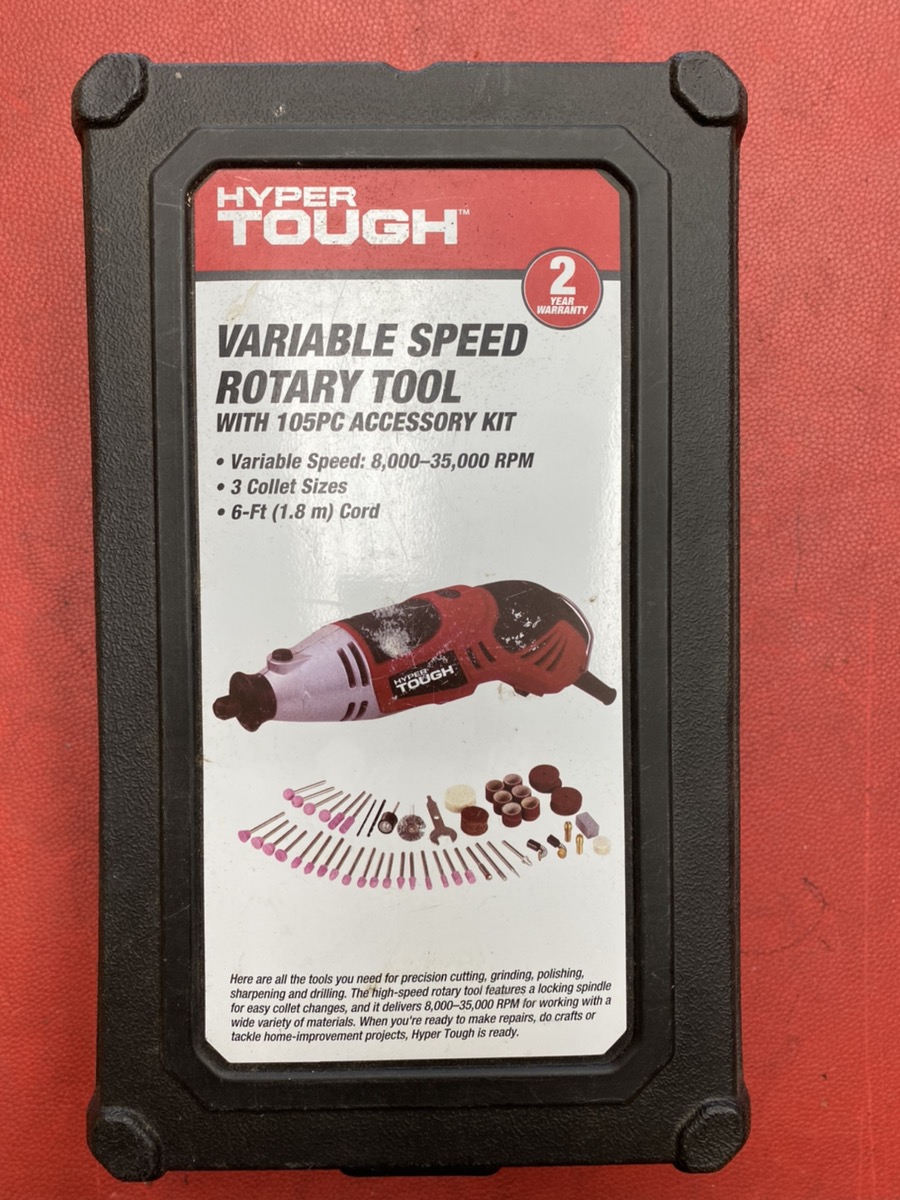 HYPER TOUGH TOUCH 1.5AMP ROTARY TOOL 105 PC ACCESSORY KIT Like New Buya