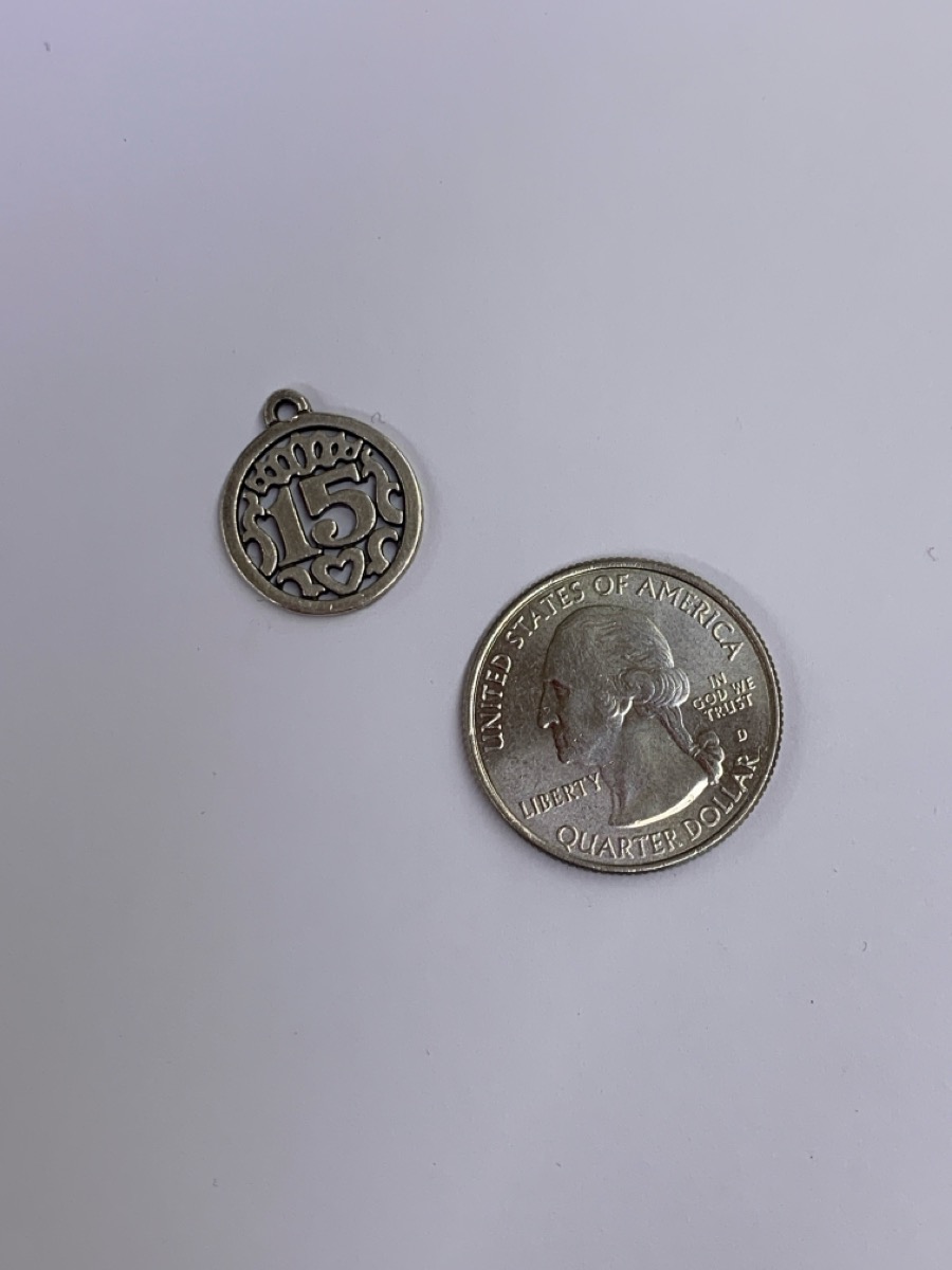 JAMES AVERY 925 STERLING SILVER CHARM QUINCEANERA "15" 1.7 GRAMS Pre