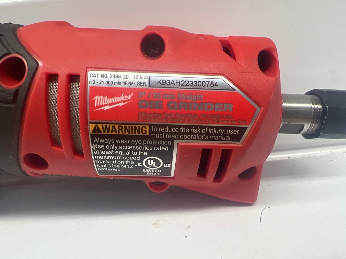 Milwaukee 248620 M12 FUEL 12V 1/4" Cordless Straight Die Grinder Tool