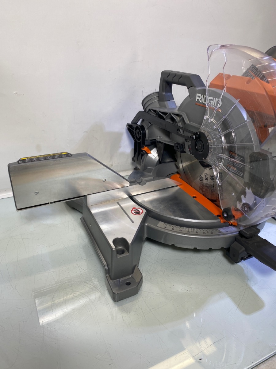 10" Ridgid 4113Corded Dual Bevel Miter Saw with LED Cut Line Indicator