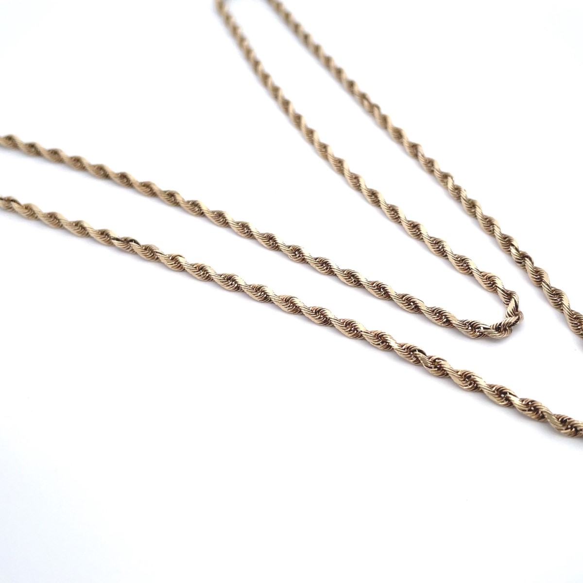 21" Gold Rope Chain 10K Yellow Gold 5.7dwt Preowned Mannisi Jewelers