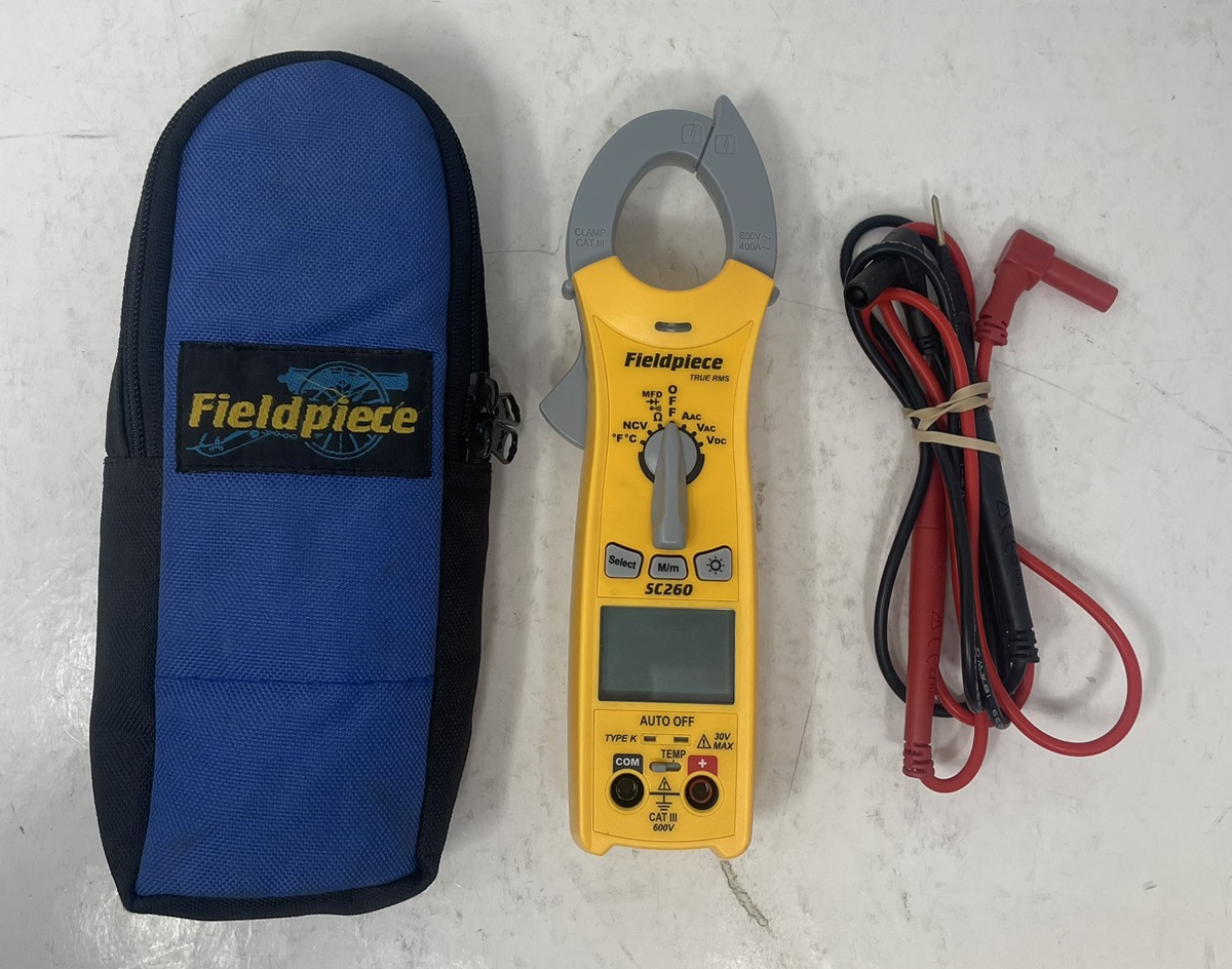 FIELDPIECE SC260 COMPACT CLAMP METER TRUE RMS CABLES LEADS FIELD PIECE ...