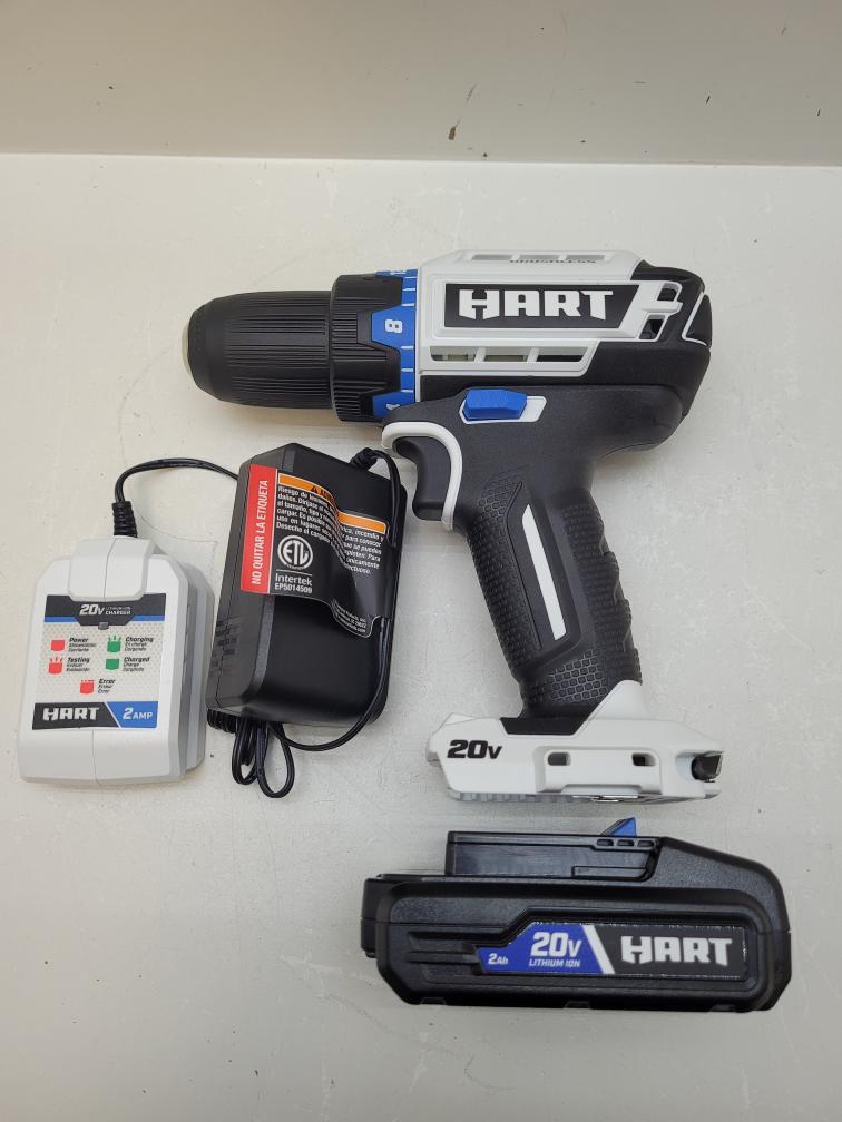 Hart Tool HPDD25VN 20V Brushless Drill Driver Tool 20v 2ah Battery With