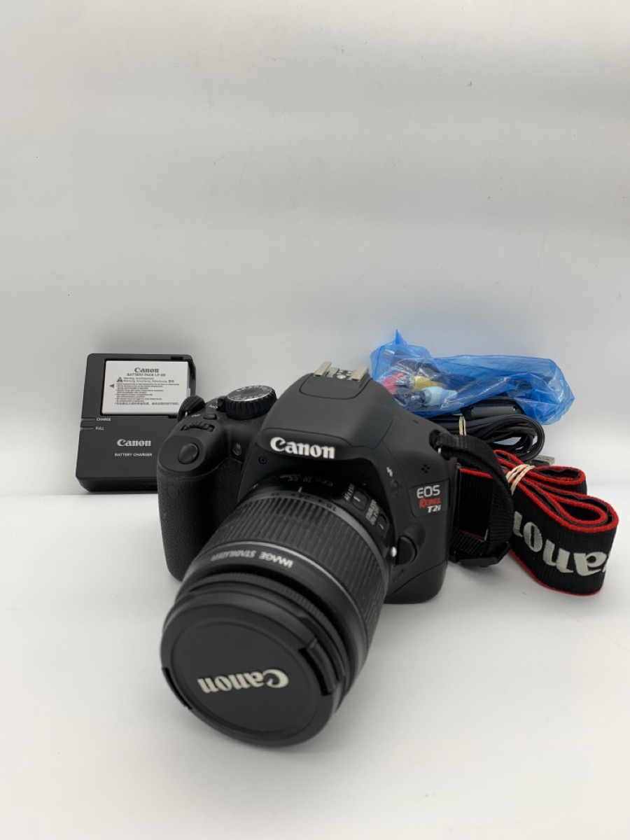 CANON REBEL T2I DSLR CAMERA 18MP W/ EXTRA BATTERY, CHARGER & CABLES