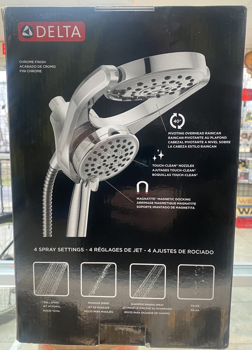 DELTA FAUCET HYDRORAIN 2 in 1 Shower Head and hand Shower Brand New | Buya