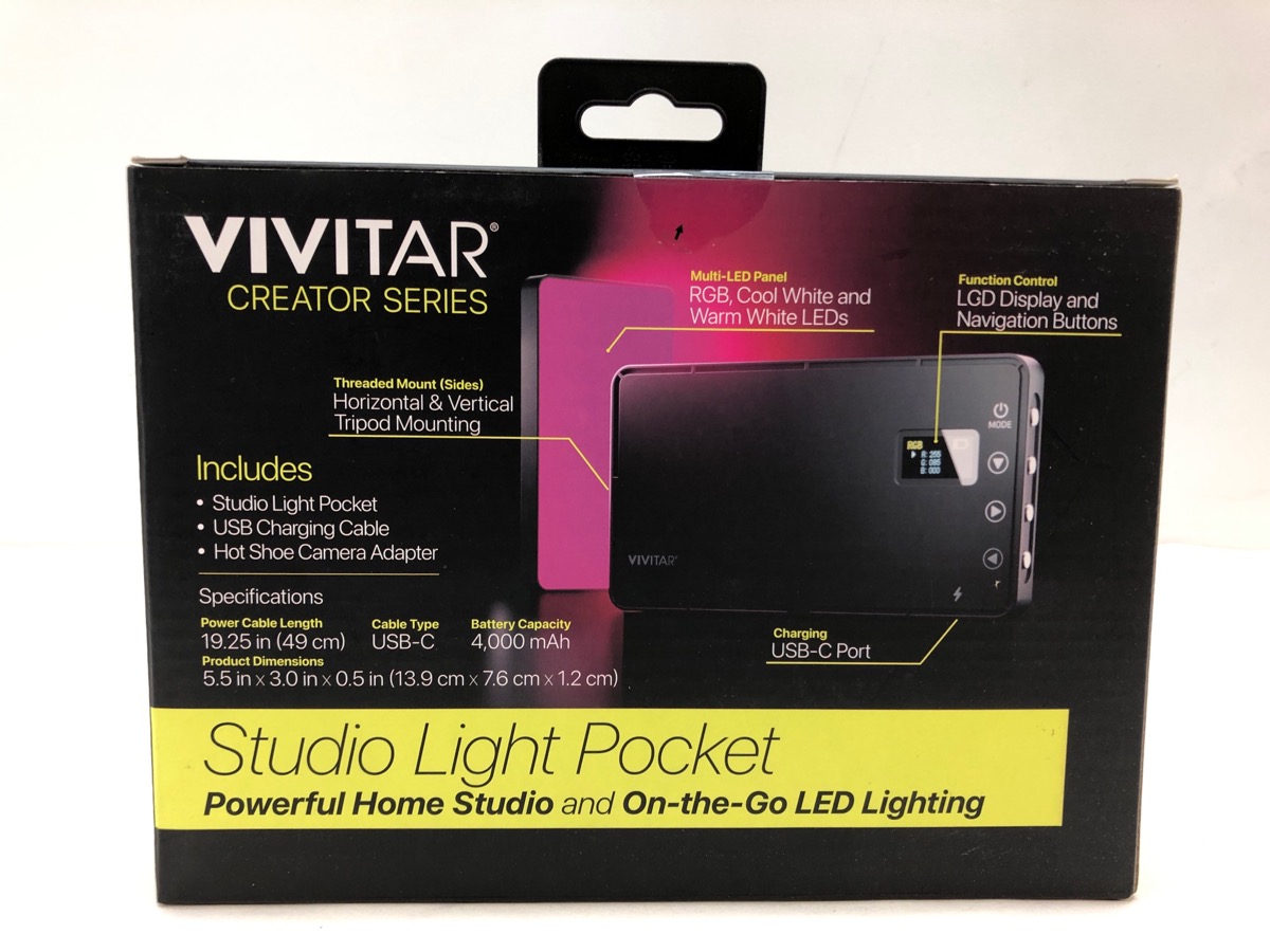 Vivitar Creator Series White Studio Light Pocket NEW OPENED BOX Brand