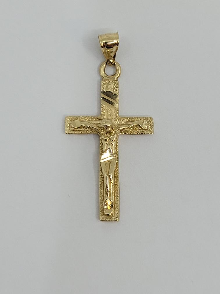 14K Yellow Gold Crucifix Cross Pendant 2.3g Pre-owned | Buya