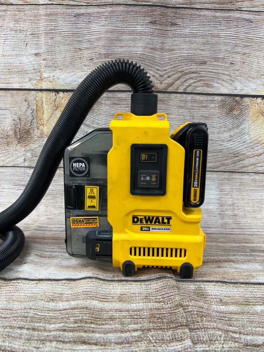 DEWALT DWH161B 20V BRUSHLESS UNIVERSAL DUST EXTRACTOR +1.5AH BATTERY ...