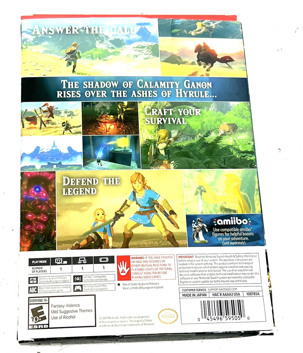 Nintendo Switch Zelda Breathe of the Wild + Explorer's Guide! Very