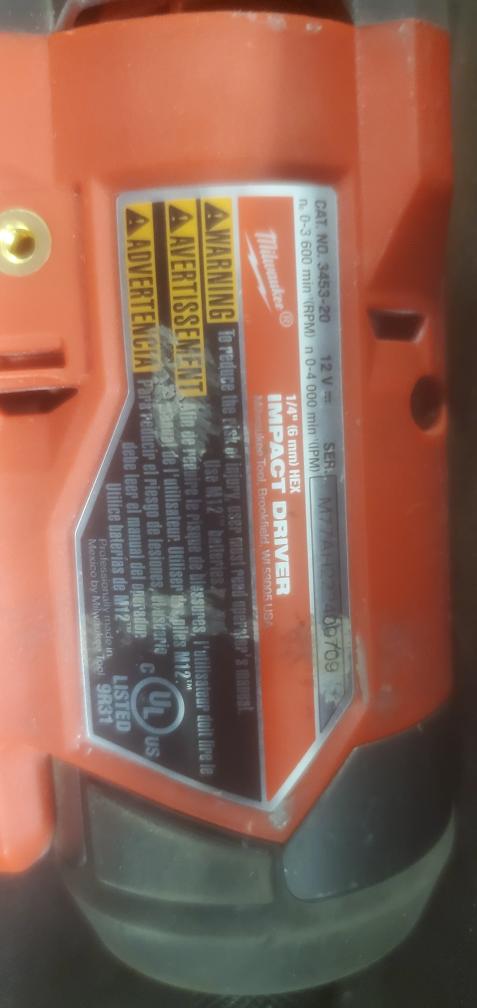 MILWAUKEE TOOLS 3453-20 Very Good | Buya