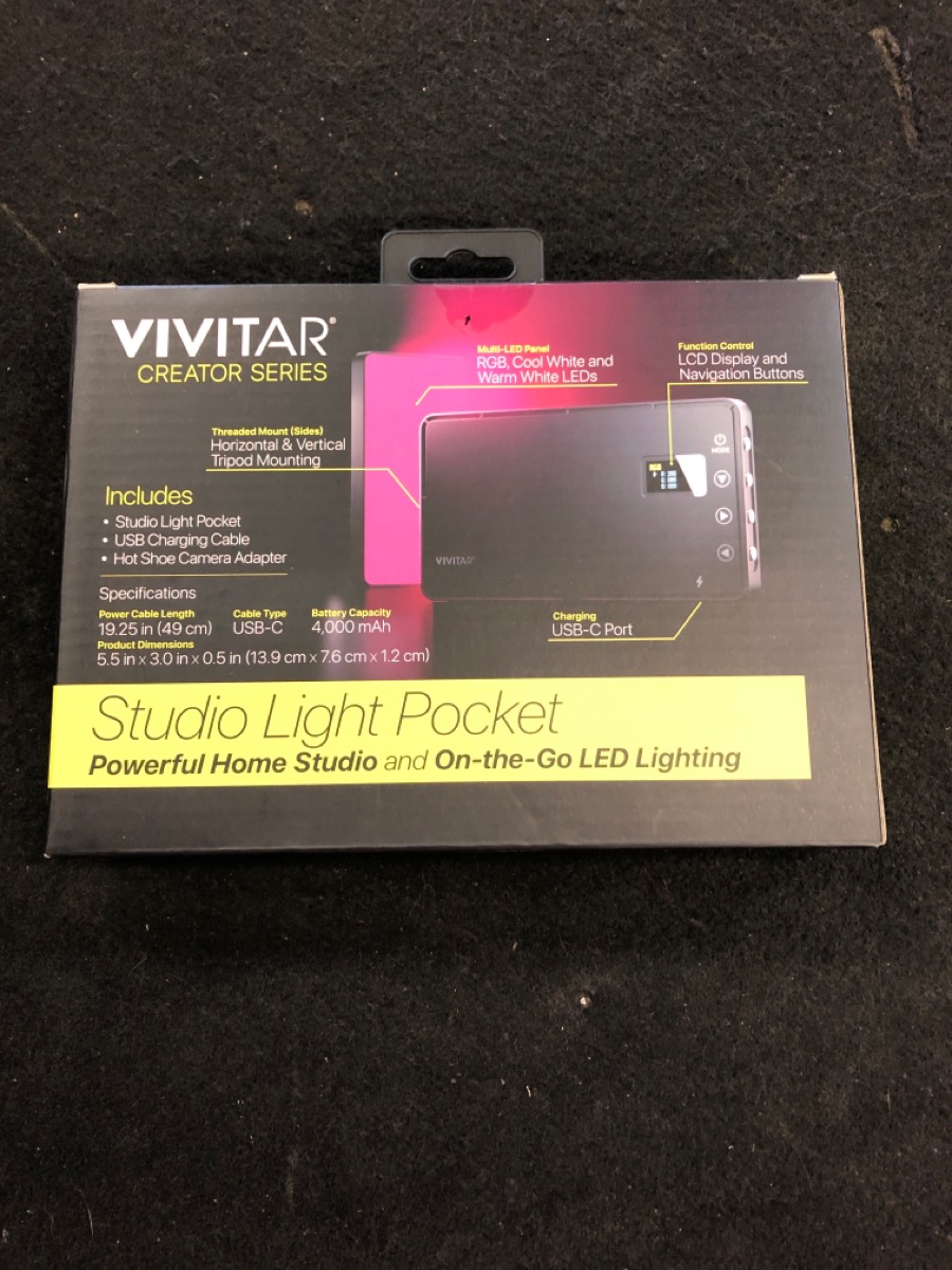 Vivitar Creator Series White Studio Light Pocket NEW OPENED BOX Brand