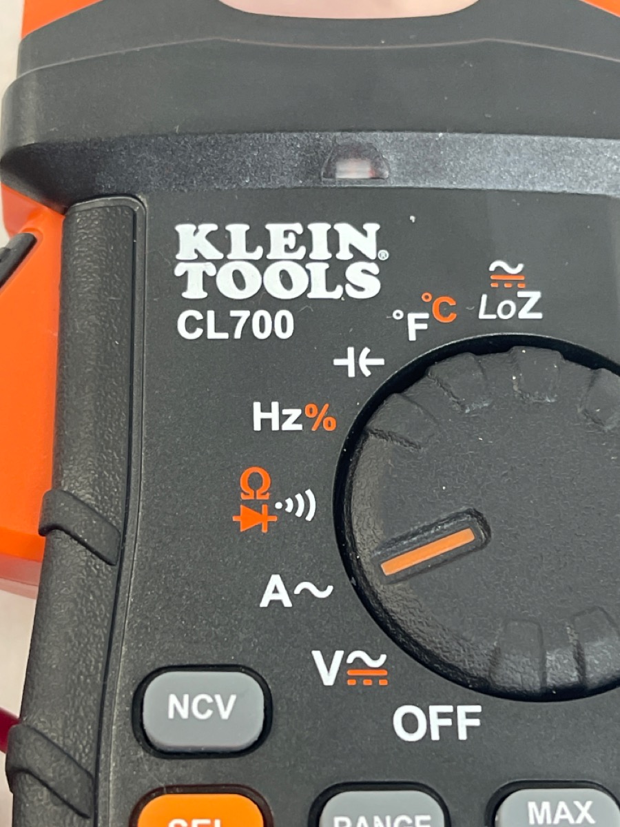 KLEIN TOOLS CL700 DIGITAL CLAMP METER CLAMPJAW JAW, CAT IV 600V, TRMS