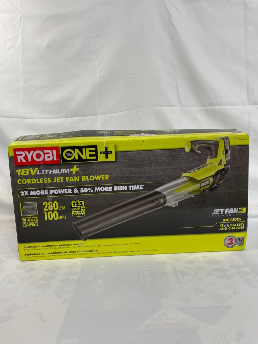 RYOBI P21801VNM 18V CORDLESS JET FAN BLOWER KIT (RE) Like New Buya