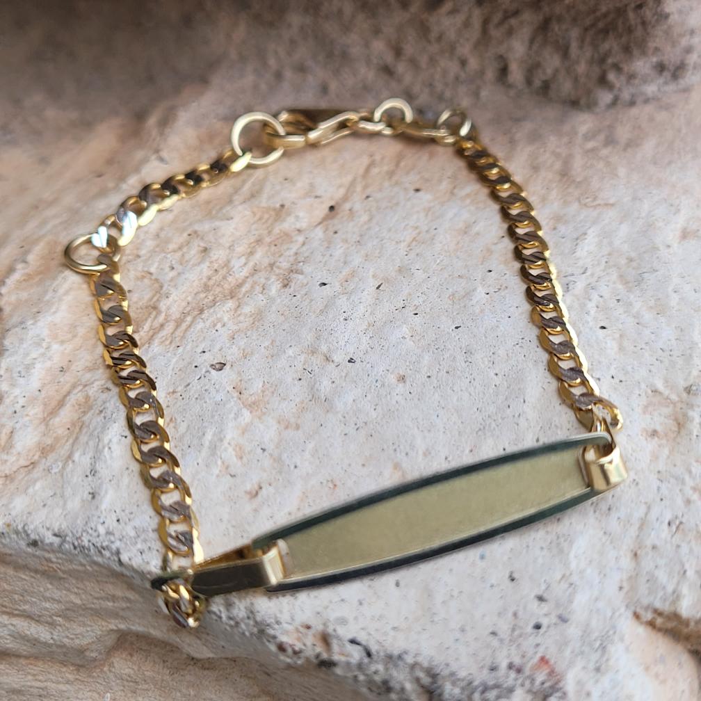 Gold ID Bracelet 14K Yellow Gold 2g Preowned Buya