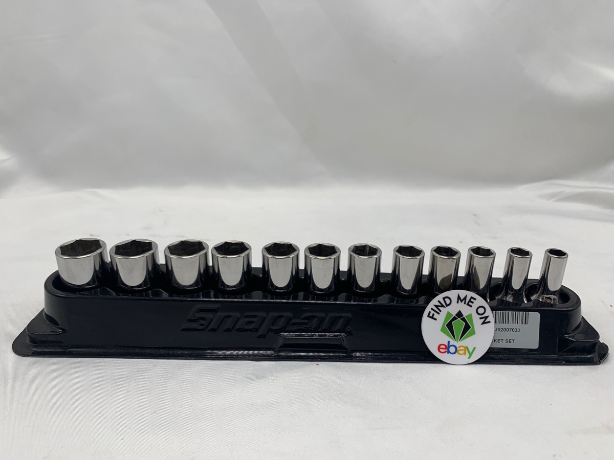 SNAPON SOCKET 3/8" 12 PC. METRIC FLANK DRIVE DEEP SOCKET SET Like New