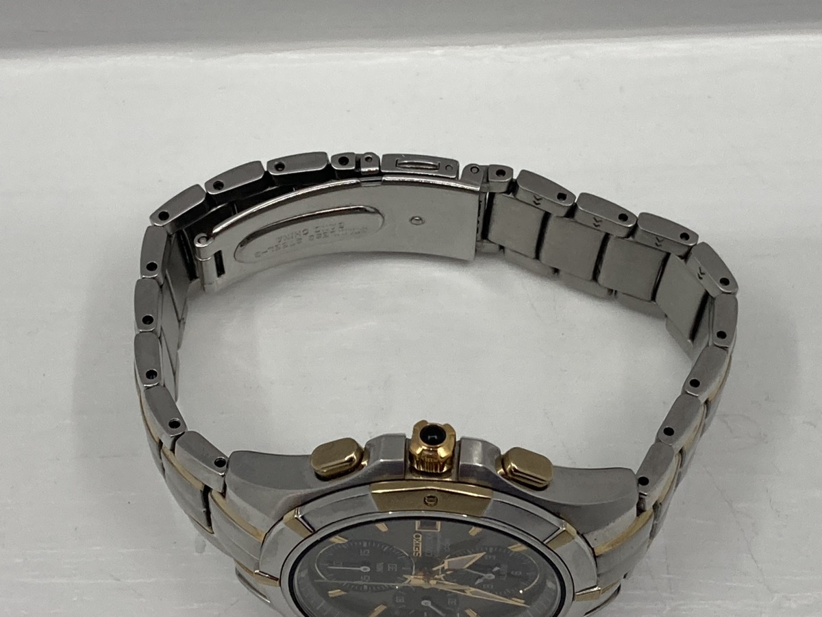 Seiko Coutura Chronograph 100m Quartz Gent's Watch 7.5" Wrist Good Buya