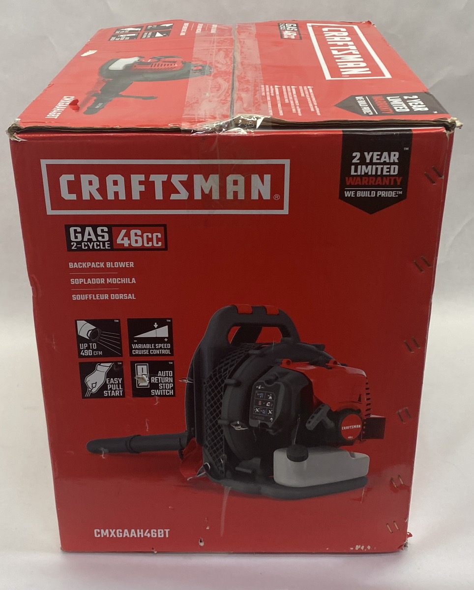 CRAFTSMAN 46cc 2cycle 220MPH 490CFM Gas Backpack Leaf Blower (CMXGAAH46BT) Brand New
