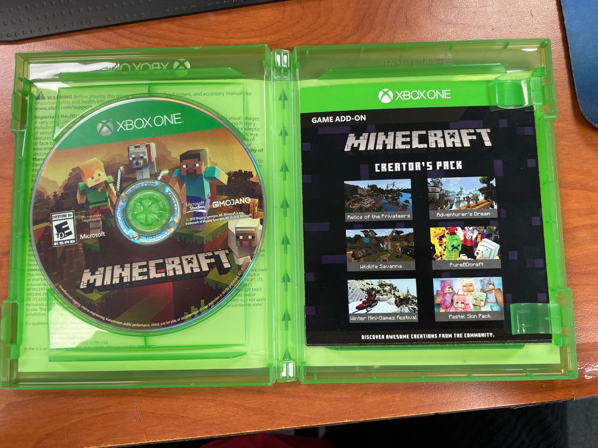 USED XBOX ONE MINECRAFT MASTERS COLLECTION VIDEO GAME Very Good Buya