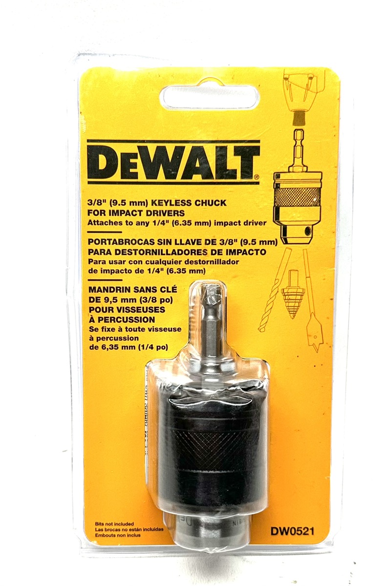 Dewalt 3/8" Keyless Chuck for Impact Drivers - DW0521! Like New | Buya