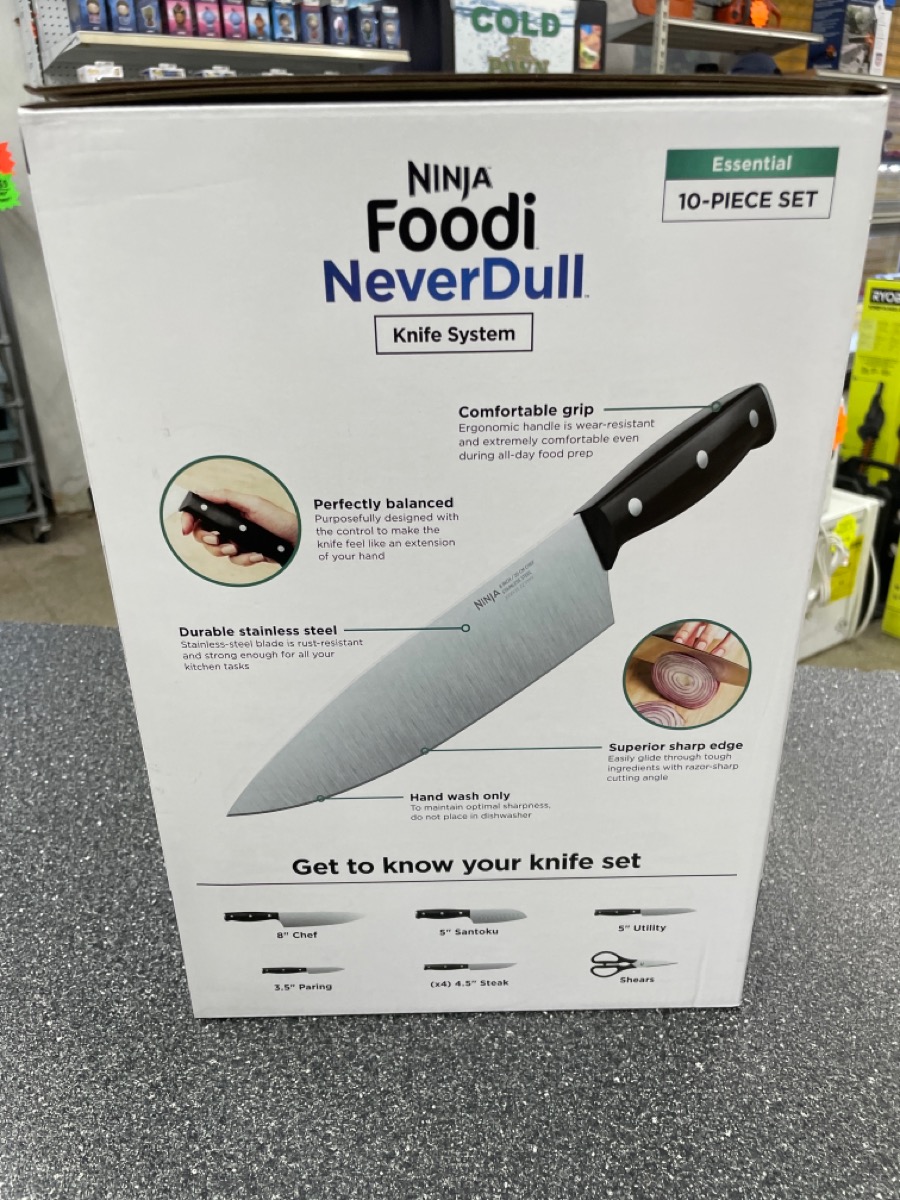 NINJA FOODI NEVER DULL 10PIECE MIXED KNIFE SET WITH SHARPENING WHEEL