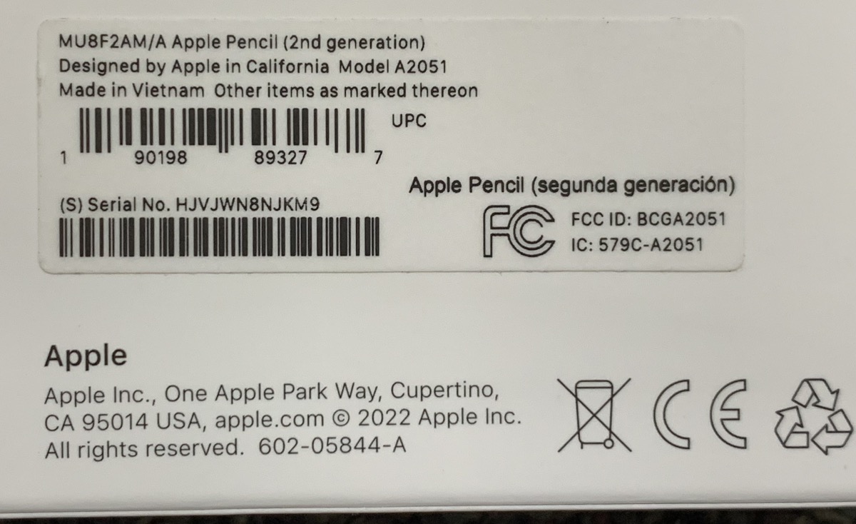 Apple Pencil Stylus 2nd Generation White A2051 Very Good | Buya