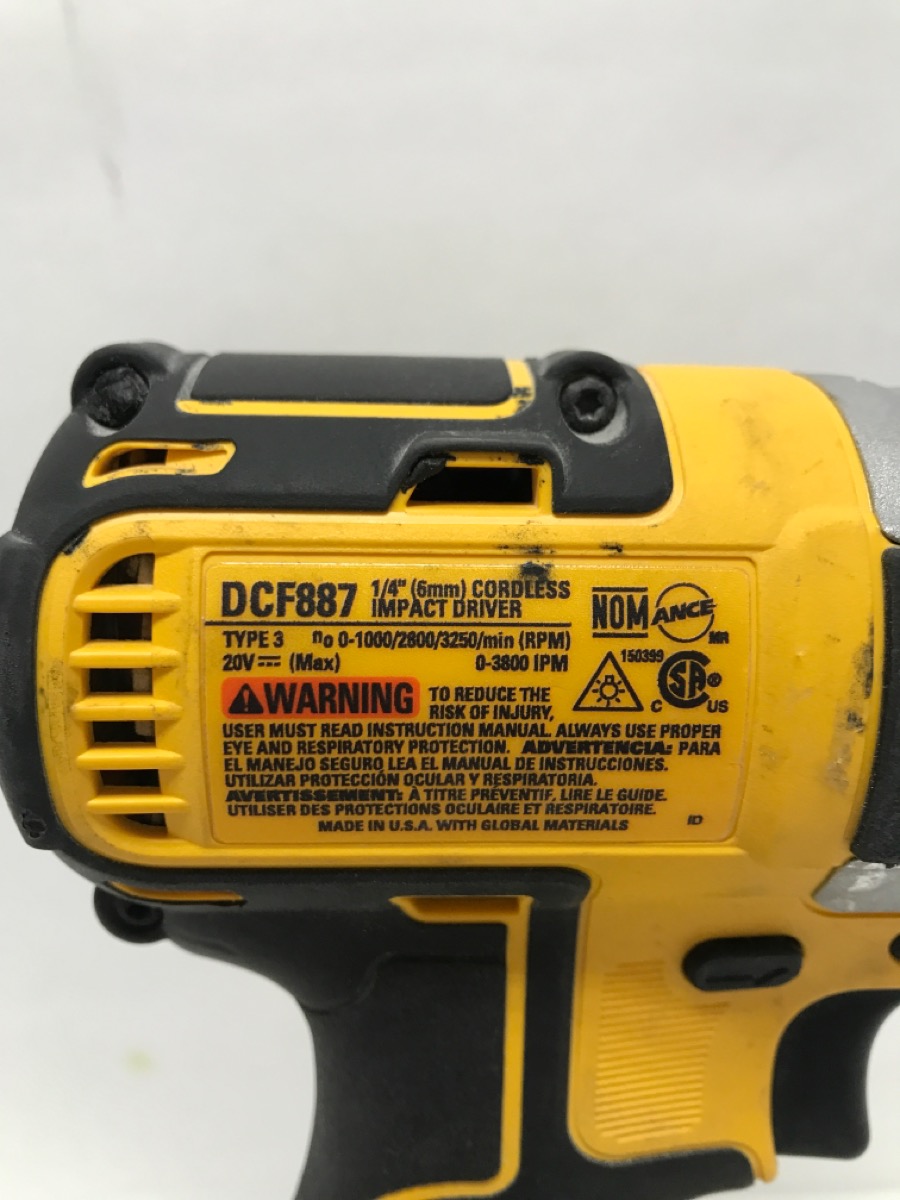 DEWALT DCF887 IMPACT DRIVER (rlls) Very Good Buya