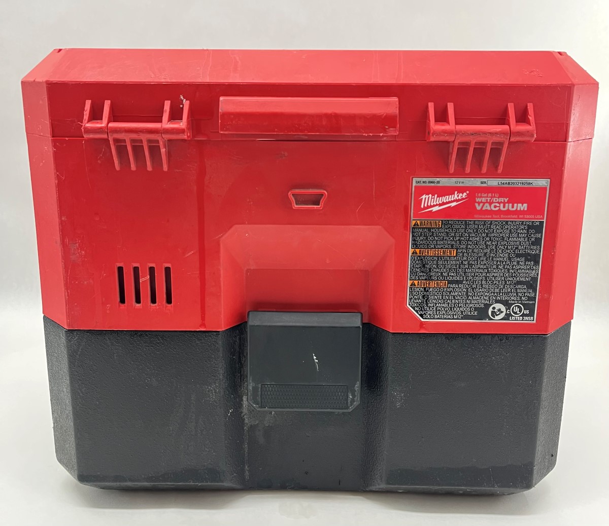 Milwaukee 096020 M12 Fuel 1.6 Gallon Cordless Wet/Dry Vaccum Good