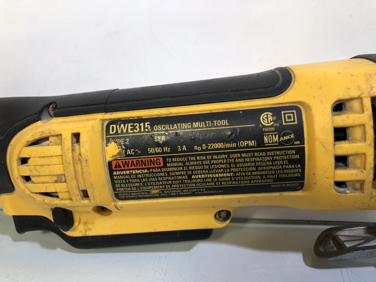 DEWALT DWE315 MULTI TOOL CORDED Acceptable Buya