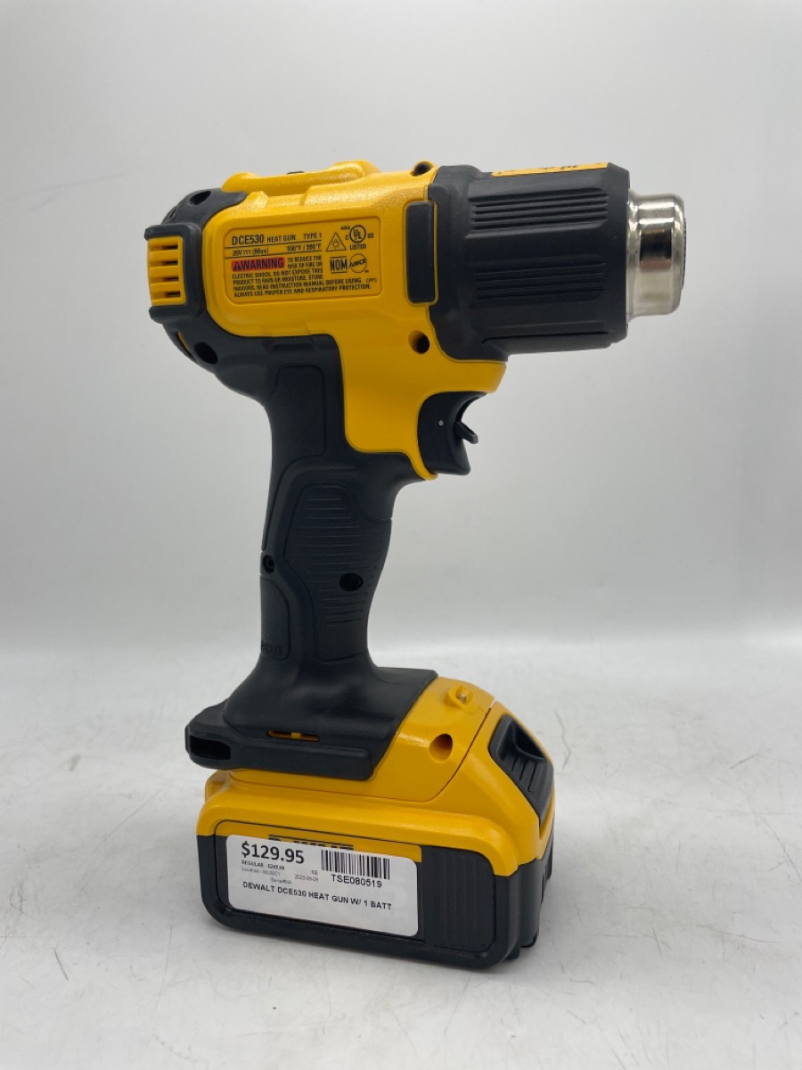 DEWALT DCE530 HEAT GUN W/ 1 BATTERY NO CHARGER Very Good Evergreen