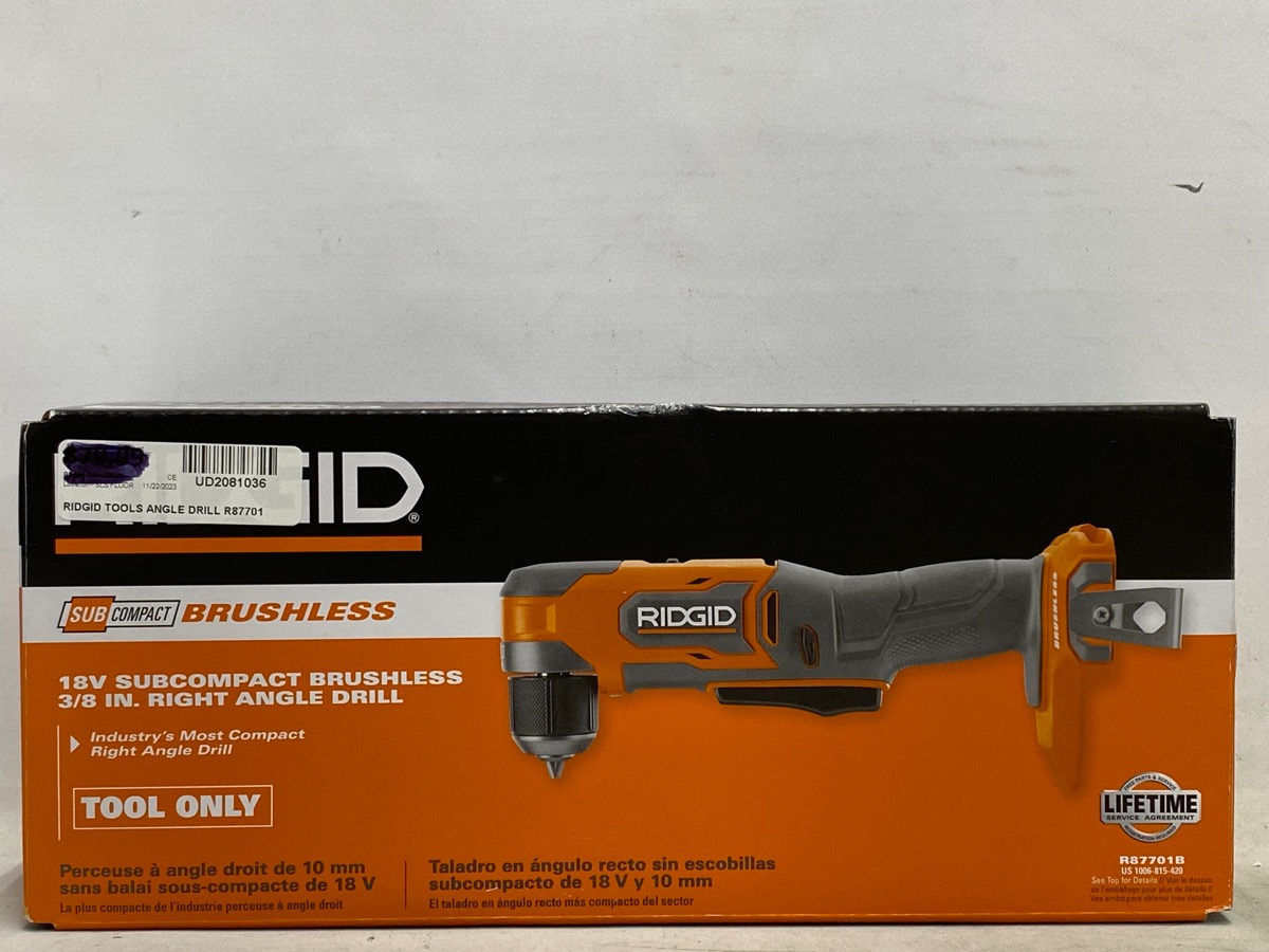RIDGID 18V BRUSHLESS CORDLESS 3/8 IN. RIGHT ANGLE DRILL