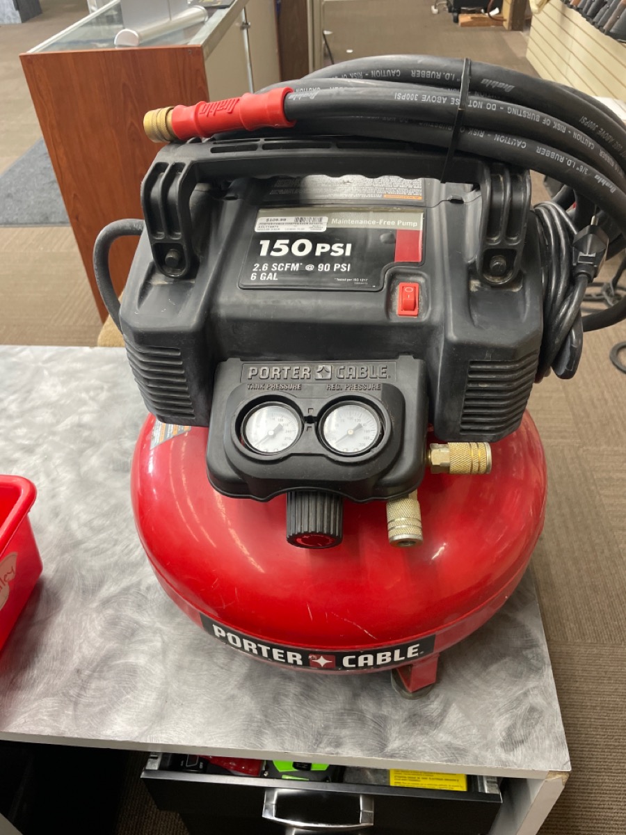 PORTER CABLE 6 GALLON PORTABLE COMPRESSOR Good Axel's