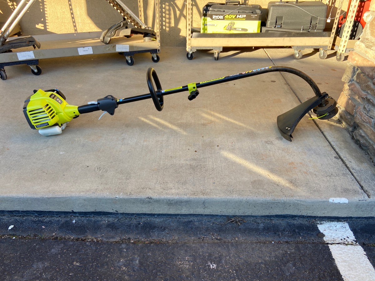 Ryobi 25 cc 2-Stroke Attachment Capable Full Crank Curved Shaft Gas ...