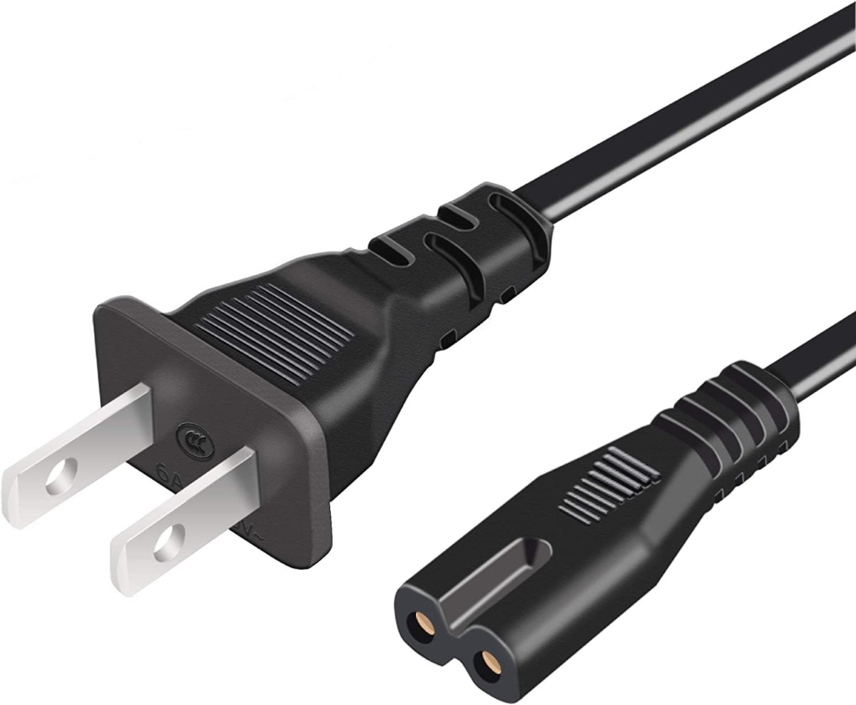 2 Prong AC Power Cord Cable Compatible with Xbox One S/Xbox One X/Xbox Series X/ Brand New Buya