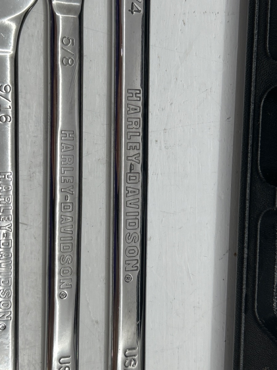 Harley Davidson Tools 7 piece Standard Wrench set Lot Bundle Tray Very