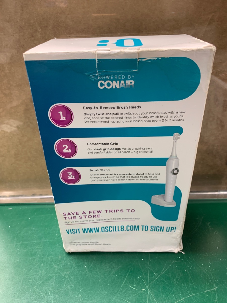 Conair OSCILL8 Rechargeable Power Toothbrush Brand New Buya
