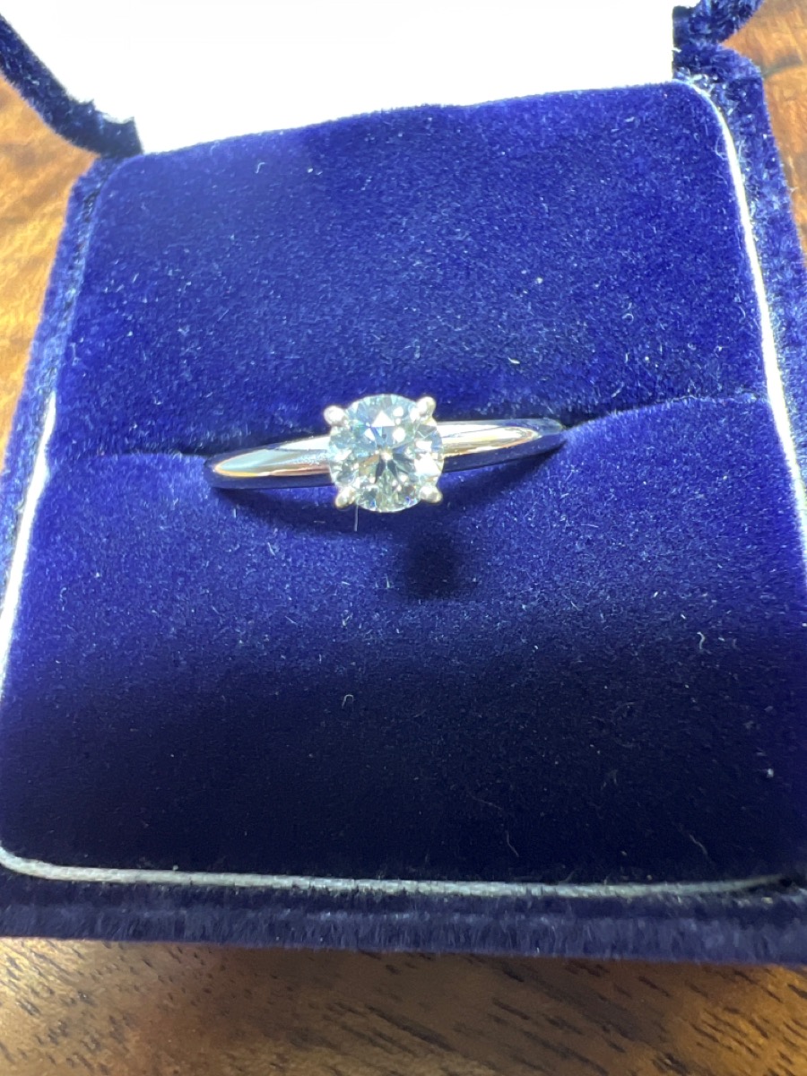 Lady's Diamond Engagement Ring .40 CT 14K White Gold 1.5dwt Size