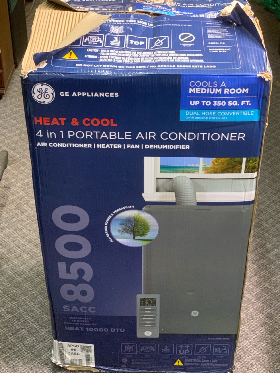 GE 8500BTU Vented Portable Air Conditioner with Heater Good Pawn