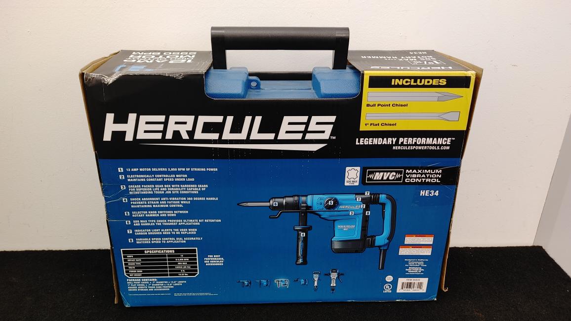HERCULES HE34 12AMP 19/16" SDS MAX ROTARY HAMMER Brand New Buya