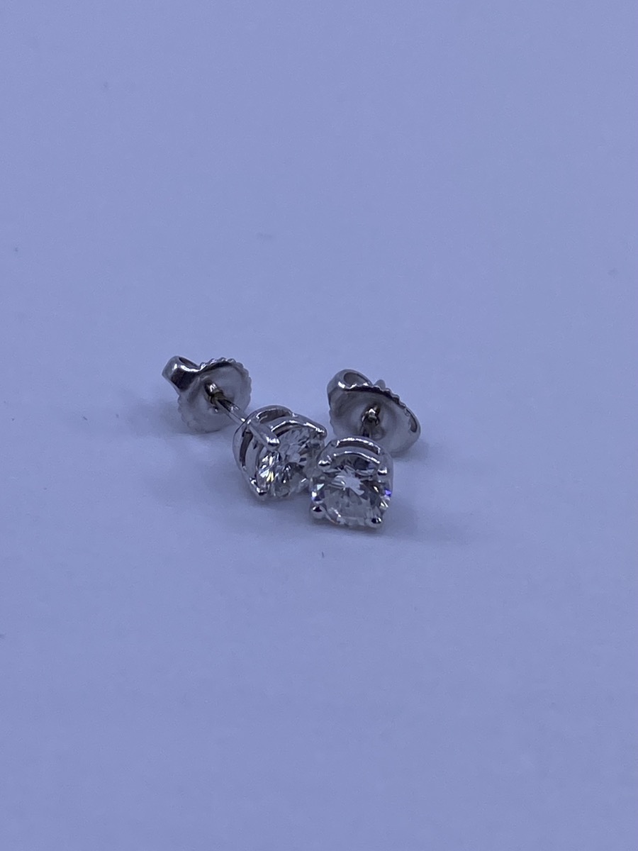 GoldDiamond Earrings 1.15 CT. 14K White Gold 1.1dwt Preowned L