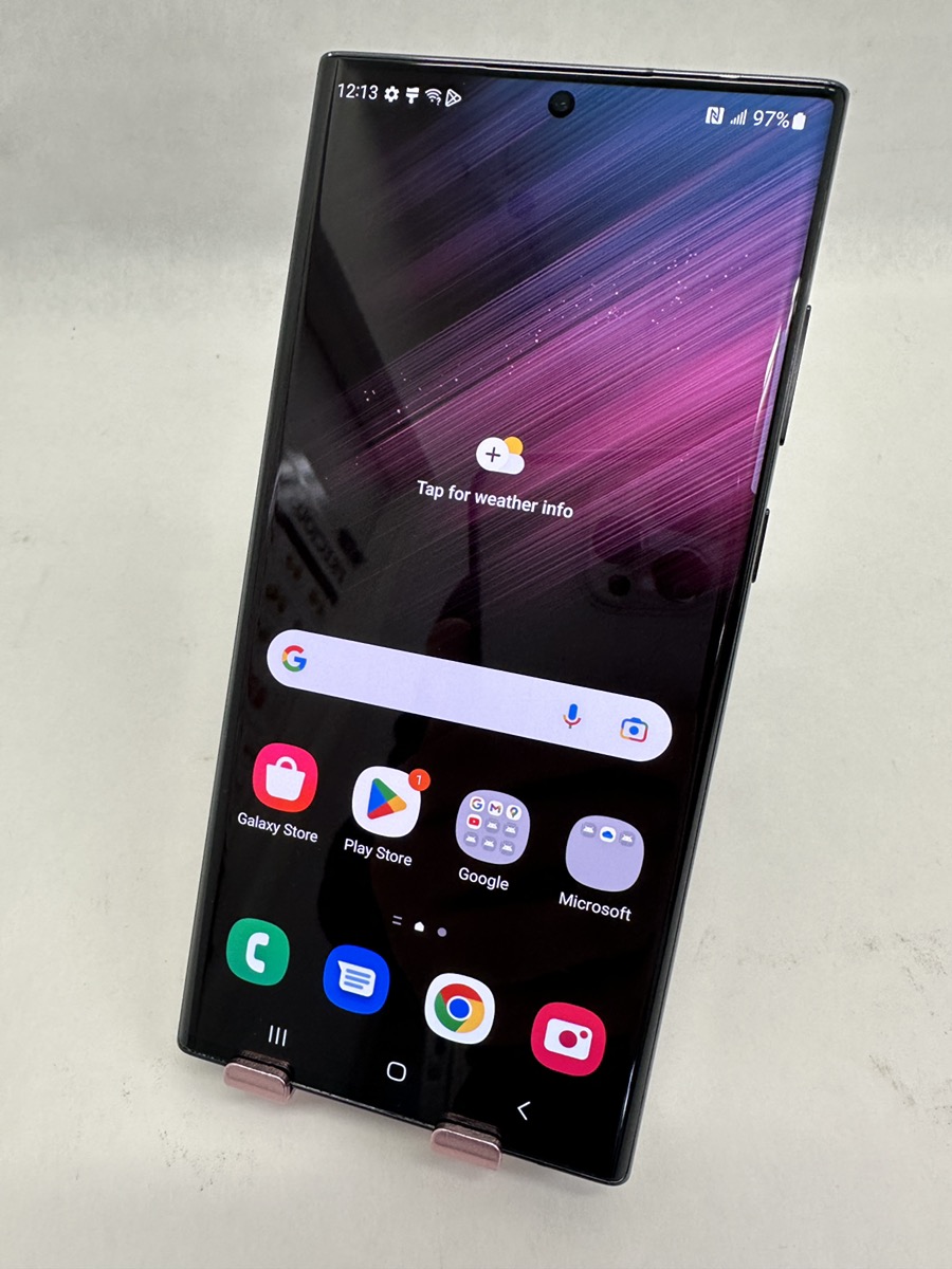 Samsung Galaxy S22 Ultra 128GB AT&T Locked Phantom Black SMS908U Very