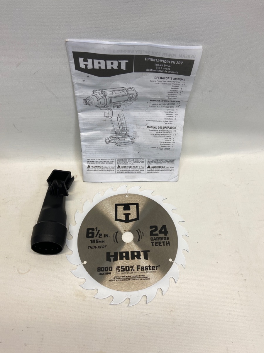 HART 20Volt 3 Tool Combo Kit (2) HART 20Volt 2.0Ah LithiumIon