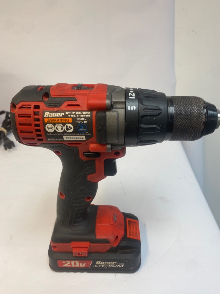 BAUER TOOLS 20V IMPACT DRIVER AND DRILL SET Very Good Buya