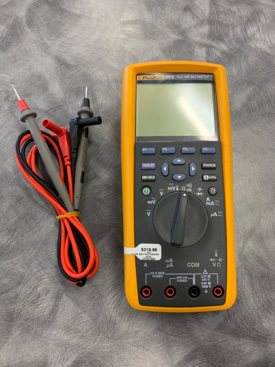 FLUKE 189 II TRUE RMS MULTIMETER WITH TEST LEADS Good Capital Pawn