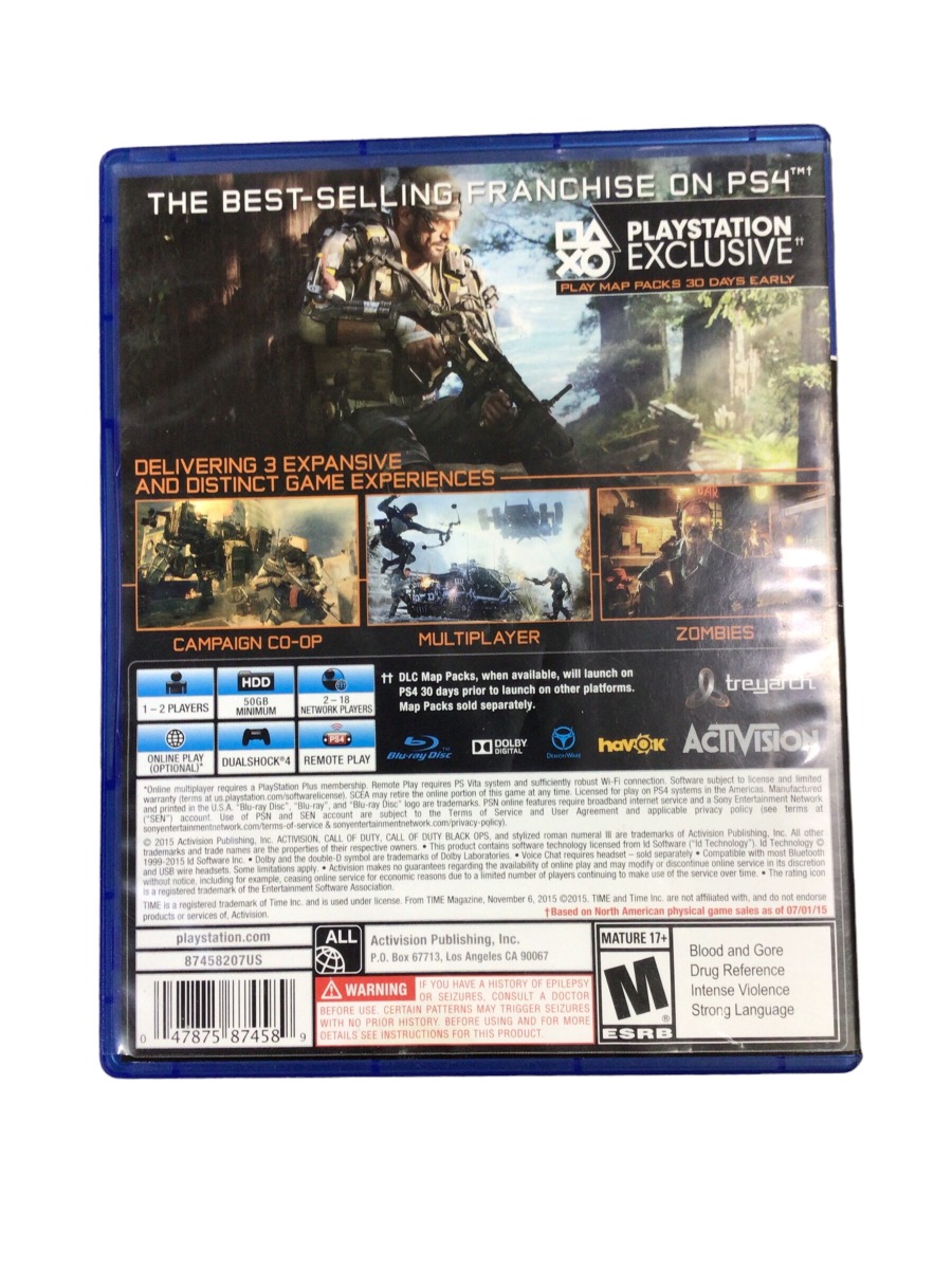 SONY CALL OF DUTY BLACK OPS III PS4 Good Buya