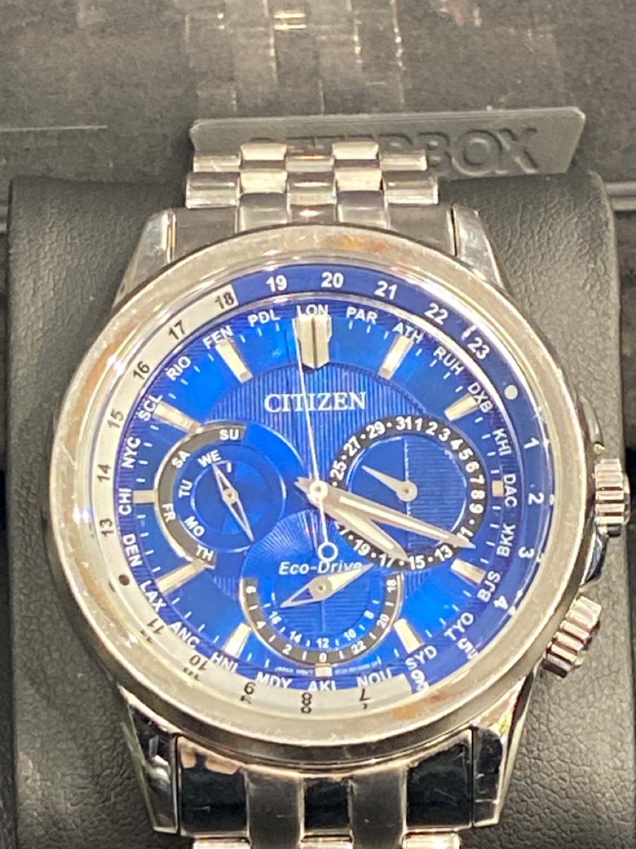 CITIZEN Gent's Wristwatch ECODRIVE GN4WS BLUE Like New Buya